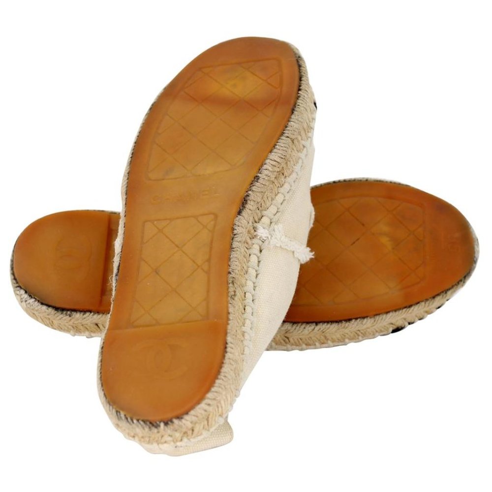 Chanel Espadrille 35 Raw Canvas Woven Flats CC-S0207P-C006 - Picture 11 of 11